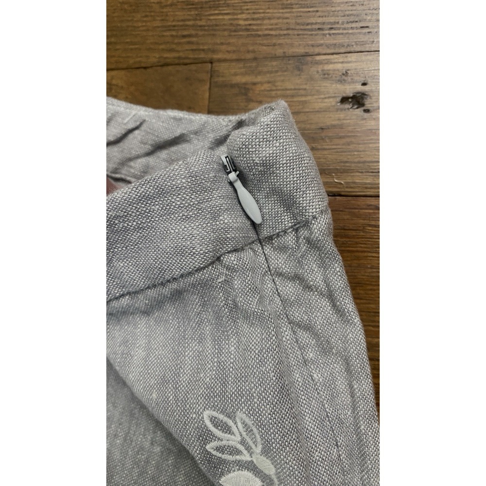 Free People Linen Blend Shorts Womens Size 2 Embroidery Coastal Resort Wear - Picture 7 of 10